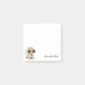 Gepersonaliseerde Waterverf Beagle Post-it Notes (Voorkant)
