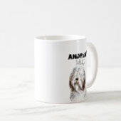 Gepersonaliseerde Waterverf Bearded Collie Koffiemok (Voorkant rechts)