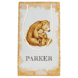 Gepersonaliseerde waterverf Beer Happy Birthday Klein Cadeauzakje