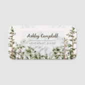 Gepersonaliseerde Waterverf Berg en Bos Naamplaatje (Voorkant)