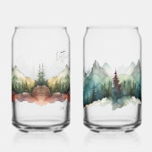 Gepersonaliseerde waterverf bergbier blikglas blikvorm glas (Rechts)