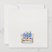 Gepersonaliseerde Waterverf bloembakken Kaart (Achterkant)