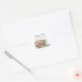 Gepersonaliseerde Waterverf Bloemen Pasen Ronde Sticker (Envelop)