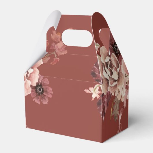 Gepersonaliseerde Waterverf Bloemen Thanksgiving Bedankdoosjes (Achterkant)