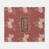 Gepersonaliseerde Waterverf Bloemen Thanksgiving Fleece Deken (Voorkant (Horizontaal))