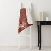 Gepersonaliseerde Waterverf Bloemen Thanksgiving Sherpa Deken (In situ)