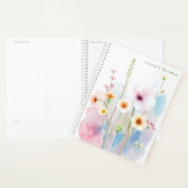 Gepersonaliseerde Waterverf Bloemen tuin Planner (Display)