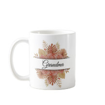 Gepersonaliseerde waterverf bloemenscript oma foto