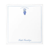 Gepersonaliseerde Waterverf Blue Hydrangea Notitieblok (Voorkant)