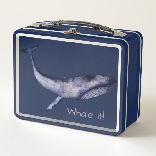 Gepersonaliseerde waterverf Blue Whale (Voorkant)