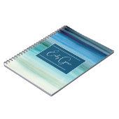 Gepersonaliseerde Waterverf Blues Abstracte School Notitieboek (Linkerzijde)