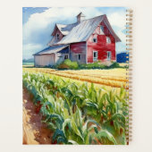 Gepersonaliseerde Waterverf Boerderij Planner (Achterkant)