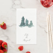 Gepersonaliseerde Waterverf Bomen Servet (Insitu)