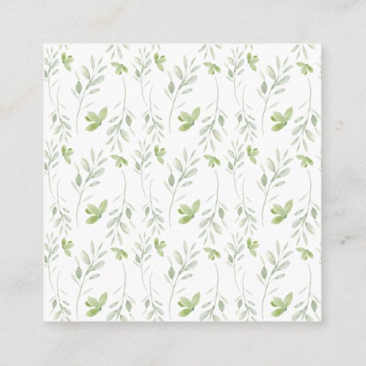 Gepersonaliseerde Waterverf Bow Calling of Informatiekaartje (Achterkant)