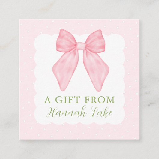 Gepersonaliseerde Waterverf Bow Calling of Informatiekaartje (Voorkant)