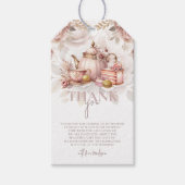 Gepersonaliseerde Waterverf Bruids High Tea Shower Cadeaulabel (Voorkant)