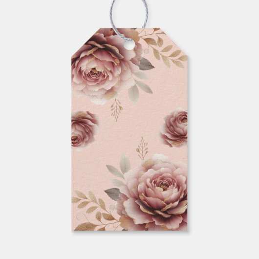 Gepersonaliseerde Waterverf Bruids High Tea Shower Cadeaulabel (Achterkant)