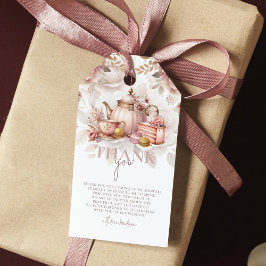 Gepersonaliseerde Waterverf Bruids High Tea Shower Cadeaulabel