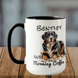 Gepersonaliseerde waterverf bruine Bernese Mountai Mok