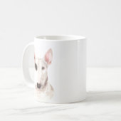 Gepersonaliseerde Waterverf Bull Terrier Koffiemok (Voorkant links)
