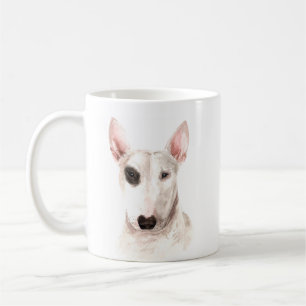 Gepersonaliseerde Waterverf Bull Terrier Koffiemok