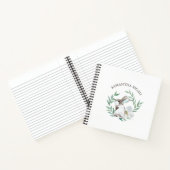 Gepersonaliseerde Waterverf Bunny Rabbit Journal Notitieboek (Binnen)