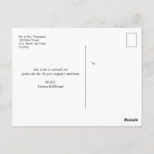 Gepersonaliseerde Waterverf Cherry Blossom Bedankt Briefkaart (Achterkant)