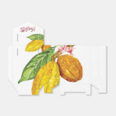 Gepersonaliseerde waterverf chocoladeboomfruit bedankdoosjes (Uitgevouwen)