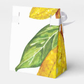 Gepersonaliseerde waterverf chocoladeboomfruit bedankdoosjes (Achterkant)