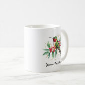 Gepersonaliseerde Waterverf Christmas Hummingbird Koffiemok (Voorkant rechts)