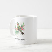 Gepersonaliseerde Waterverf Christmas Hummingbird Koffiemok (Voorkant links)