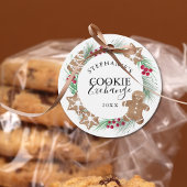 Gepersonaliseerde Waterverf Cookie Exchange Bedankjes Labels