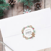 Gepersonaliseerde Waterverf Cookie Exchange Ronde Sticker