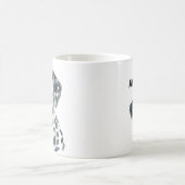 Gepersonaliseerde Waterverf Dalmatisch Koffiemok (Center)