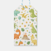 Gepersonaliseerde Waterverf Dinosaurus Gift Label Cadeaulabel (Achterkant)