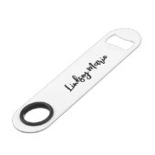 GEPERSONALISEERDE WATERVERF DOLFIJN FLESOPENER SPEED FLESSENOPENER (Achterkant Gekanteld)