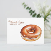 Gepersonaliseerde Waterverf donut dank u kaarten RSVP Kaartje (Staand voorkant)