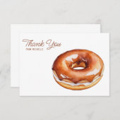 Gepersonaliseerde Waterverf donut dank u kaarten RSVP Kaartje (Voorkant / Achterkant)