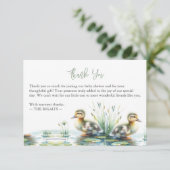 Gepersonaliseerde Waterverf Duck Dank u Bedankkaart (Staand voorkant)