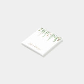 Gepersonaliseerde Waterverf Eucalyptus Greenery Post-it® Notes (Schuin)
