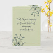 Gepersonaliseerde Waterverf Eucalyptus Sympathie Kaart (Gele Bloem)