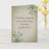 Gepersonaliseerde Waterverf Eucalyptus Sympathie Kaart (Gele Bloem)