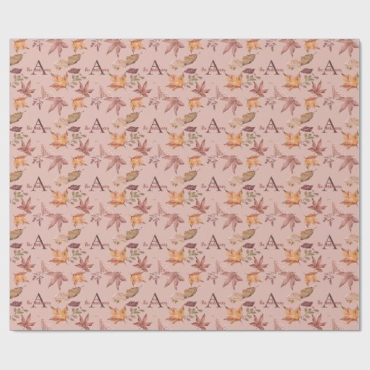Gepersonaliseerde Waterverf Fall Leaves Cadeaupapier (Vlak)