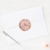 Gepersonaliseerde Waterverf Fall Leaves Ronde Sticker (Envelop)
