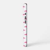 Gepersonaliseerde Waterverf Flamingo iPhone Hoesje (Linkerkant)