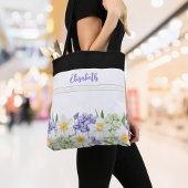 Gepersonaliseerde Waterverf Floral - Aangepaste na Tote Bag
