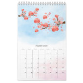 Gepersonaliseerde Waterverf Floral Botanische Kale Kalender (Jan 2026)