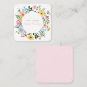 Gepersonaliseerde Waterverf Floral Gift Enclosure Notitiekaartje (Voorkant / Achterkant)