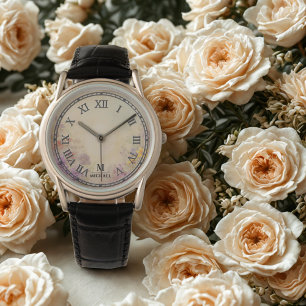 Gepersonaliseerde Waterverf Floral Mannen's Watch Horloge