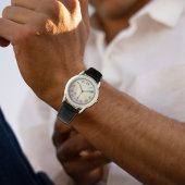 Gepersonaliseerde Waterverf Floral Mannen's Watch Horloge